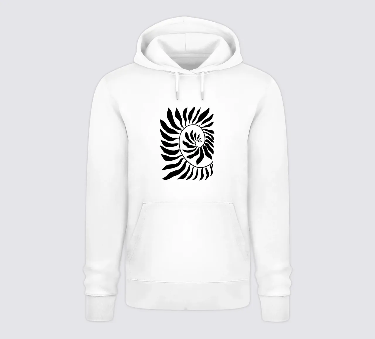 Fibonacci leaf Black felpa con cappuccio da TijanaArtStudio88