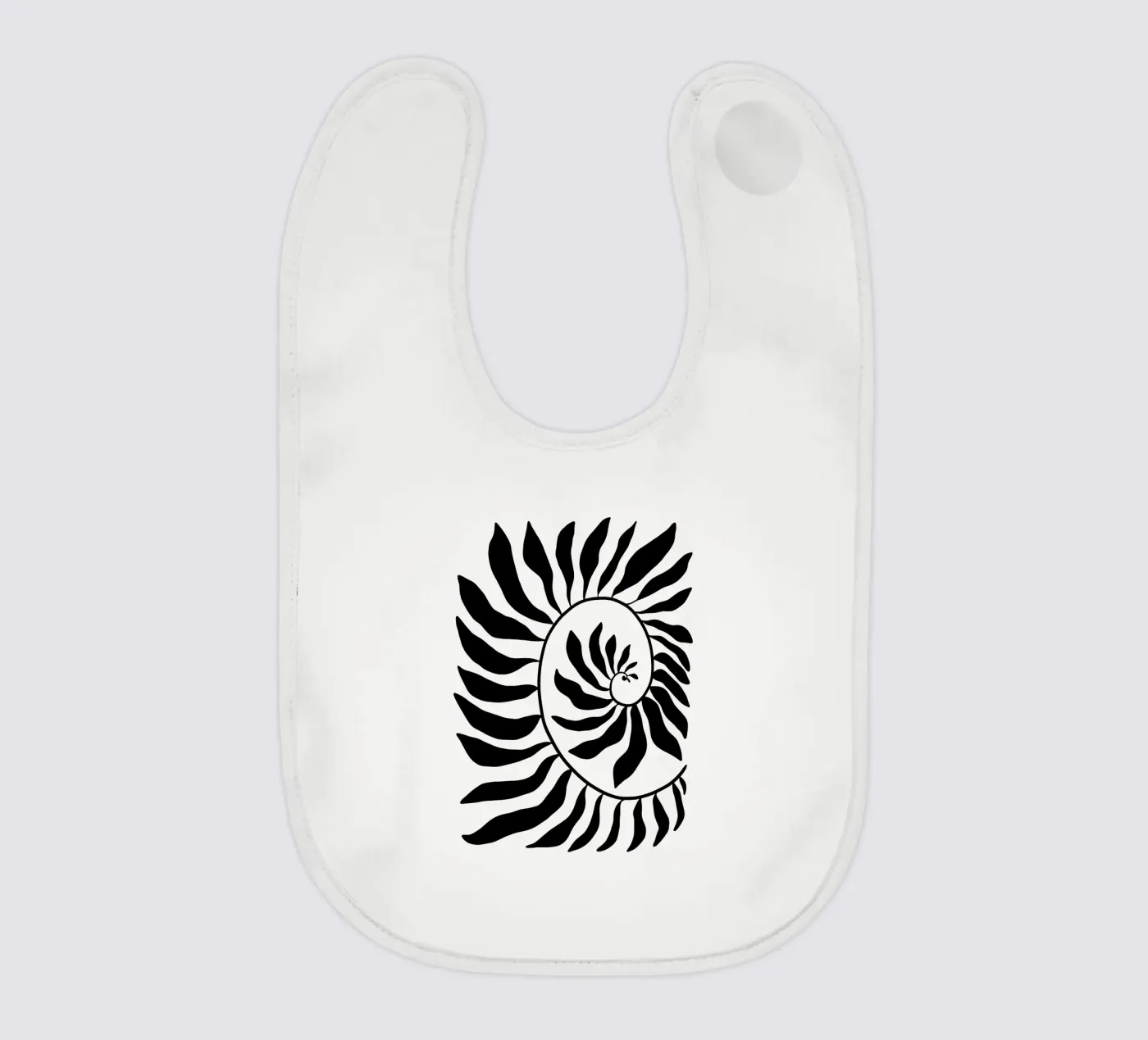 Fibonacci leaf Black Babylätzchen von TijanaArtStudio88