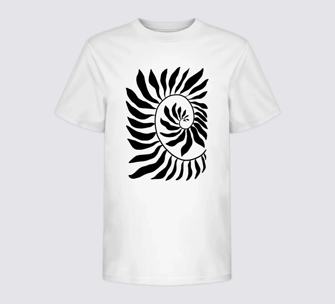 Fibonacci leaf Black t-shirt bambini da TijanaArtStudio88