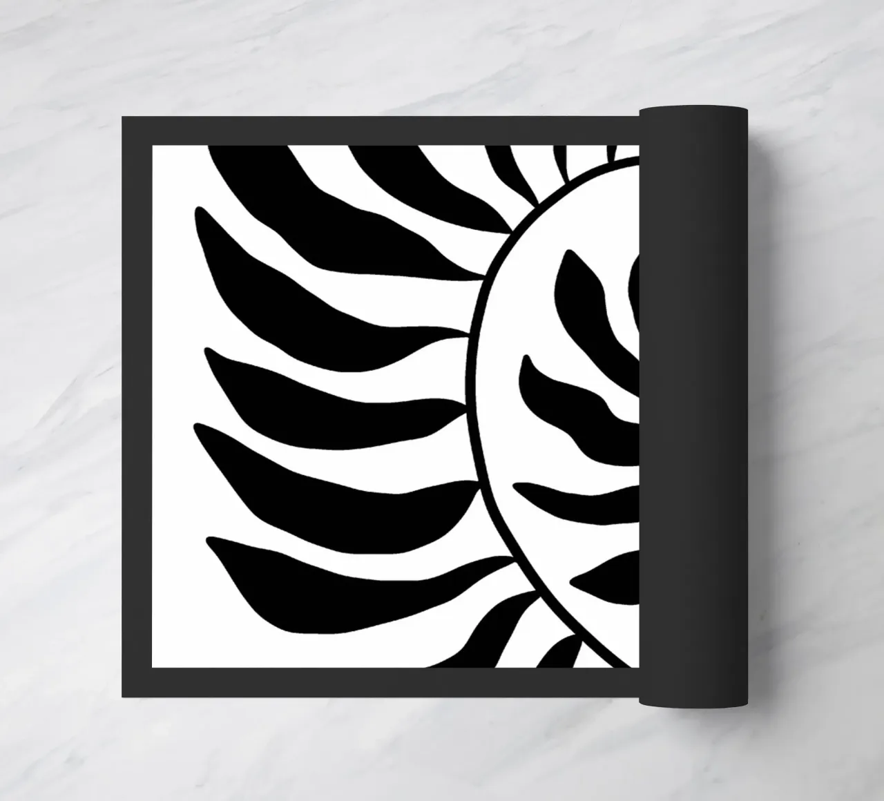 Fibonacci leaf Black zerbino da TijanaArtStudio88