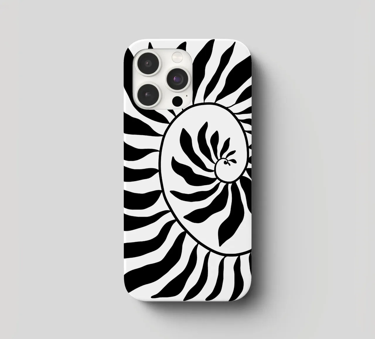 Fibonacci leaf Black cover iphone da TijanaArtStudio88