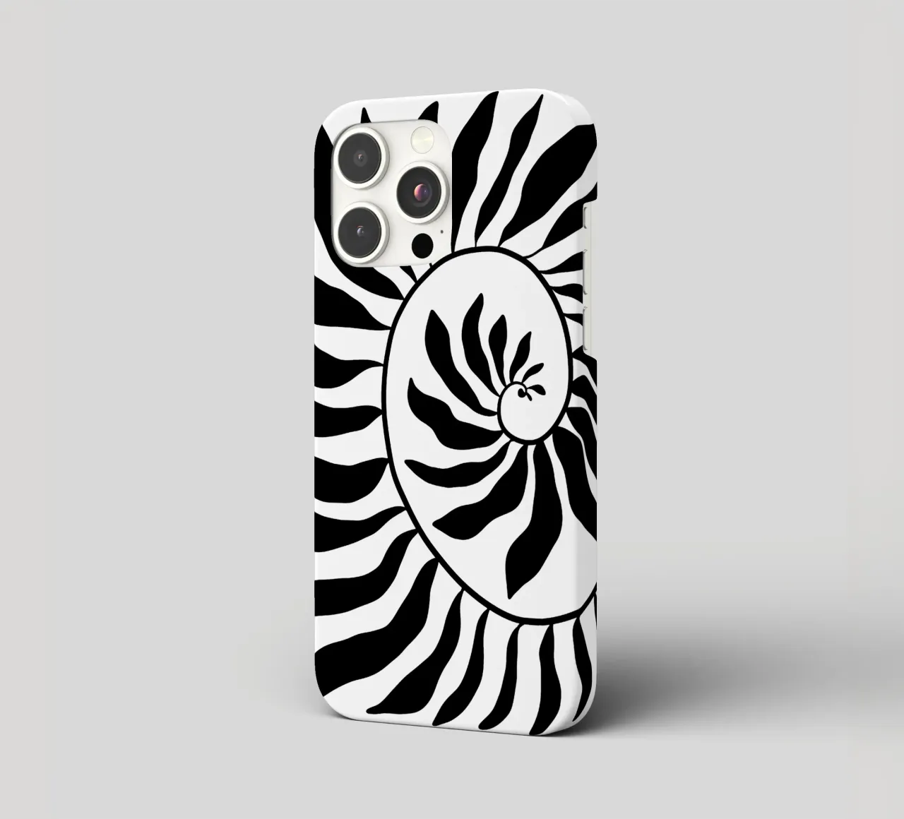 Fibonacci leaf Black cover iphone da TijanaArtStudio88