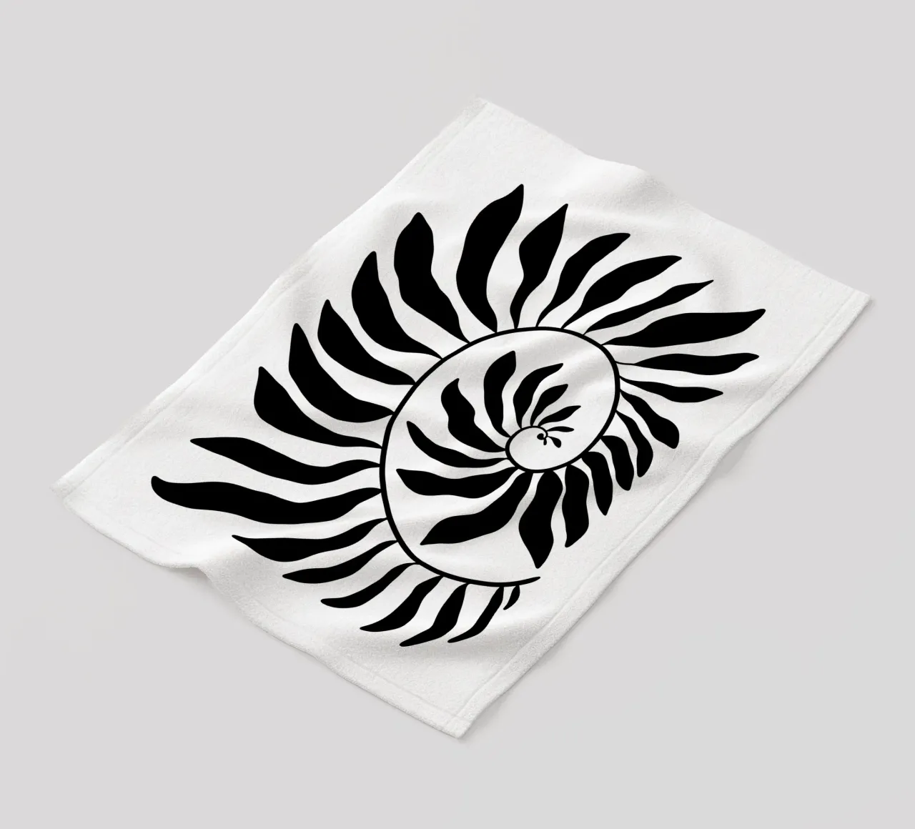 Fibonacci leaf Black coperta in pile da TijanaArtStudio88