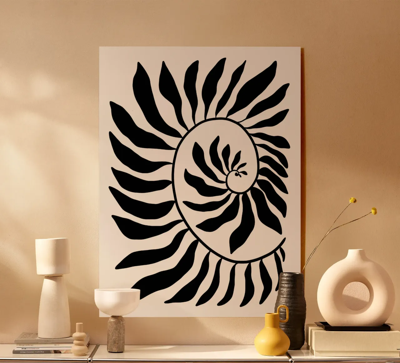 Fibonacci leaf Black plexiglass da TijanaArtStudio88