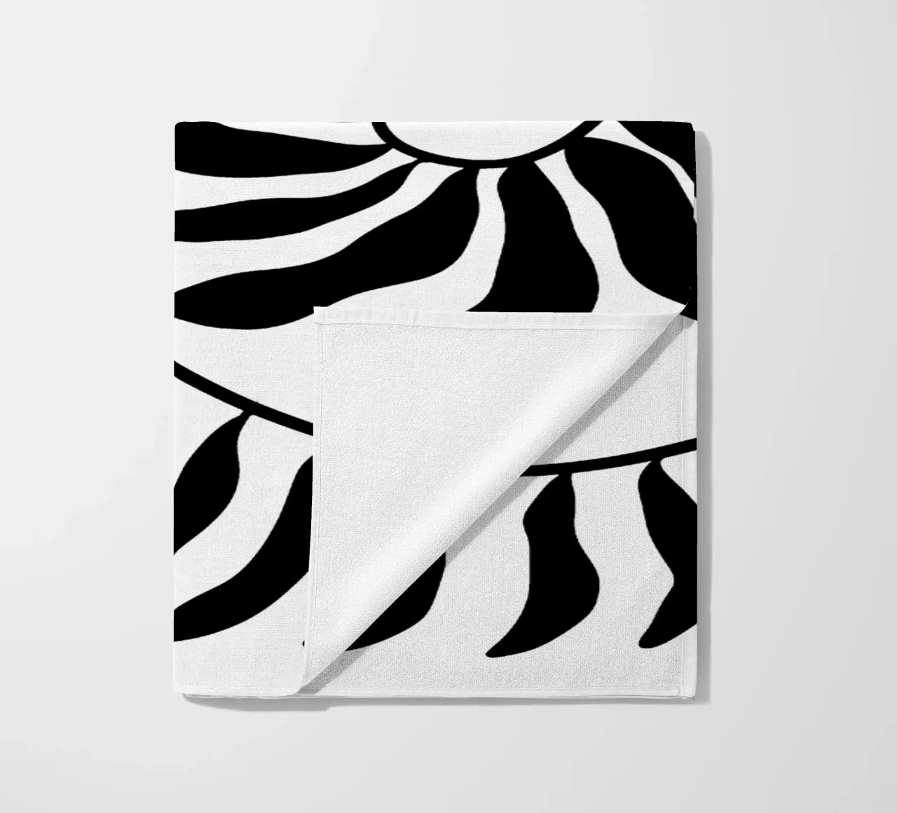 Fibonacci leaf Black telo mare da TijanaArtStudio88