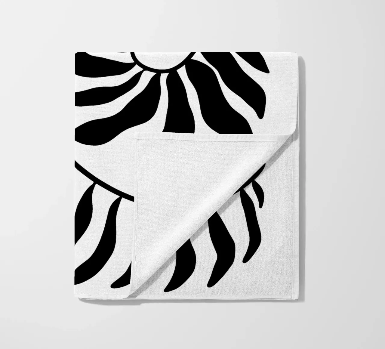 Fibonacci leaf Black telo mare da TijanaArtStudio88