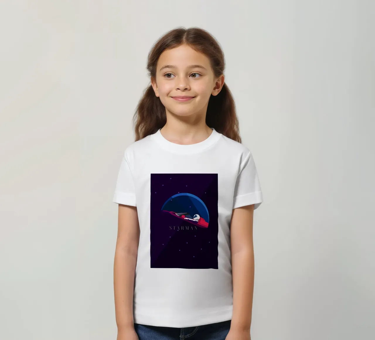 Space X Starman Illustration Art kids t-shirt by Urban Life