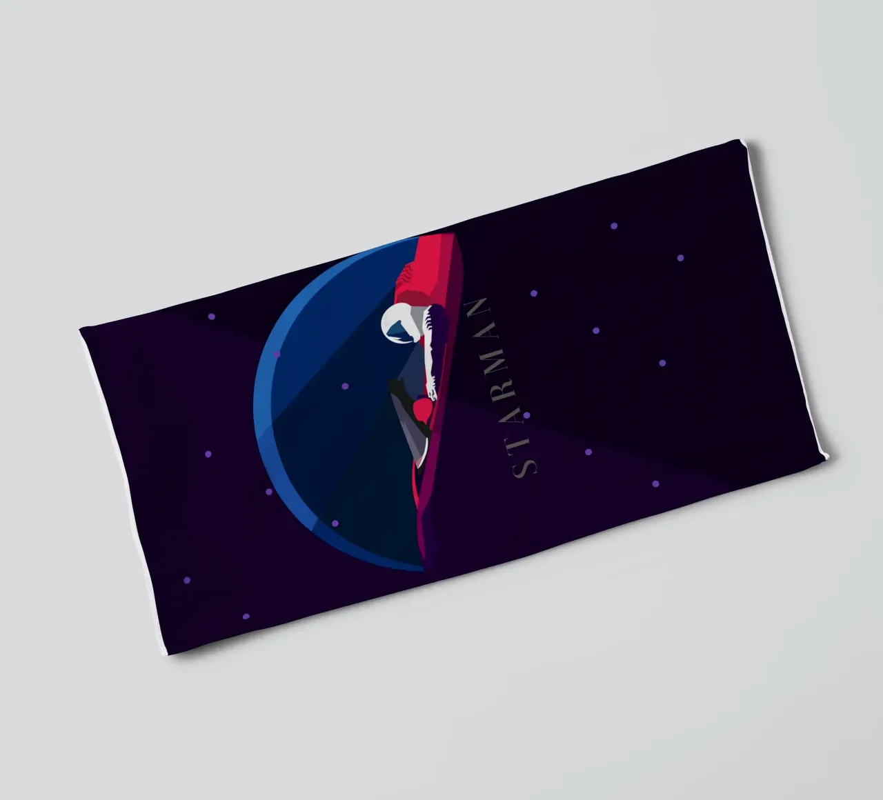 Illustrazione di Space X Starman asciugamano da bagno da Urban Life