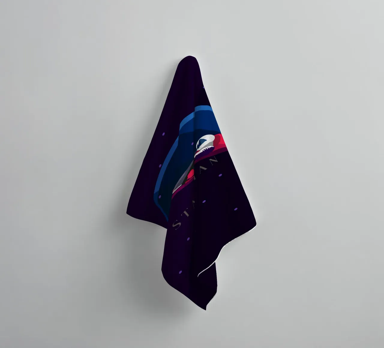 Illustrazione di Space X Starman asciugamano da bagno da Urban Life