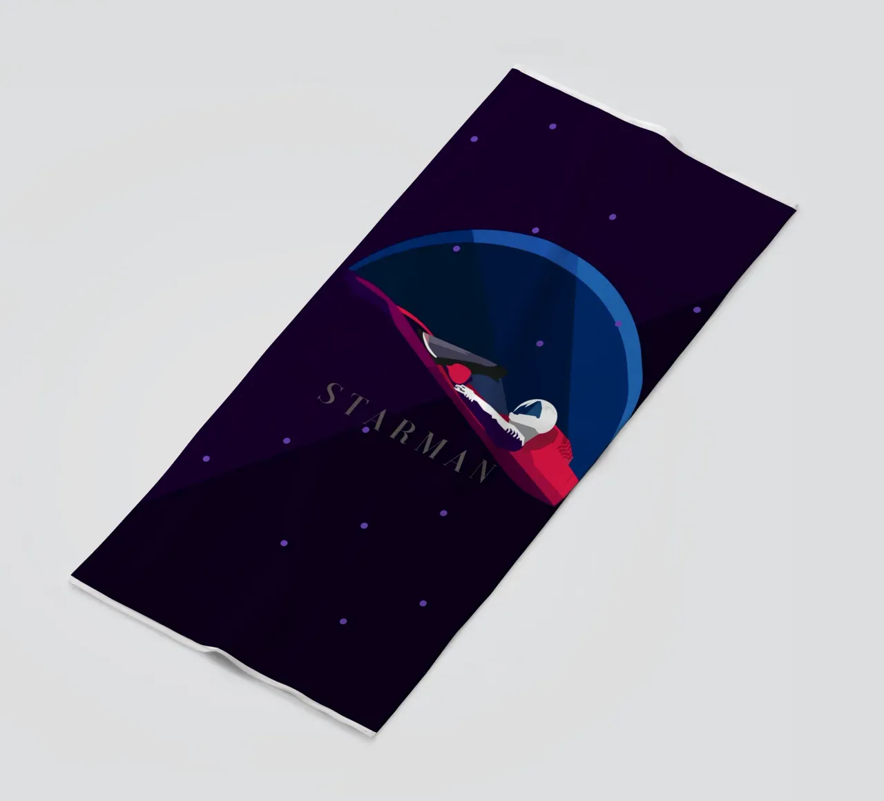 Illustrazione di Space X Starman telo mare da Urban Life