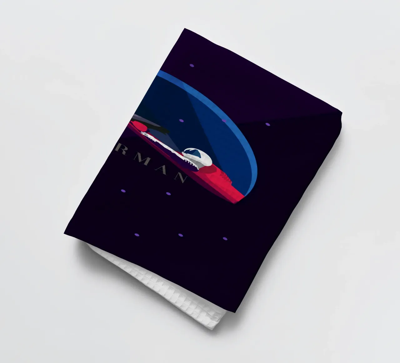 Illustrazione di Space X Starman canovaccio da cucina da Urban Life