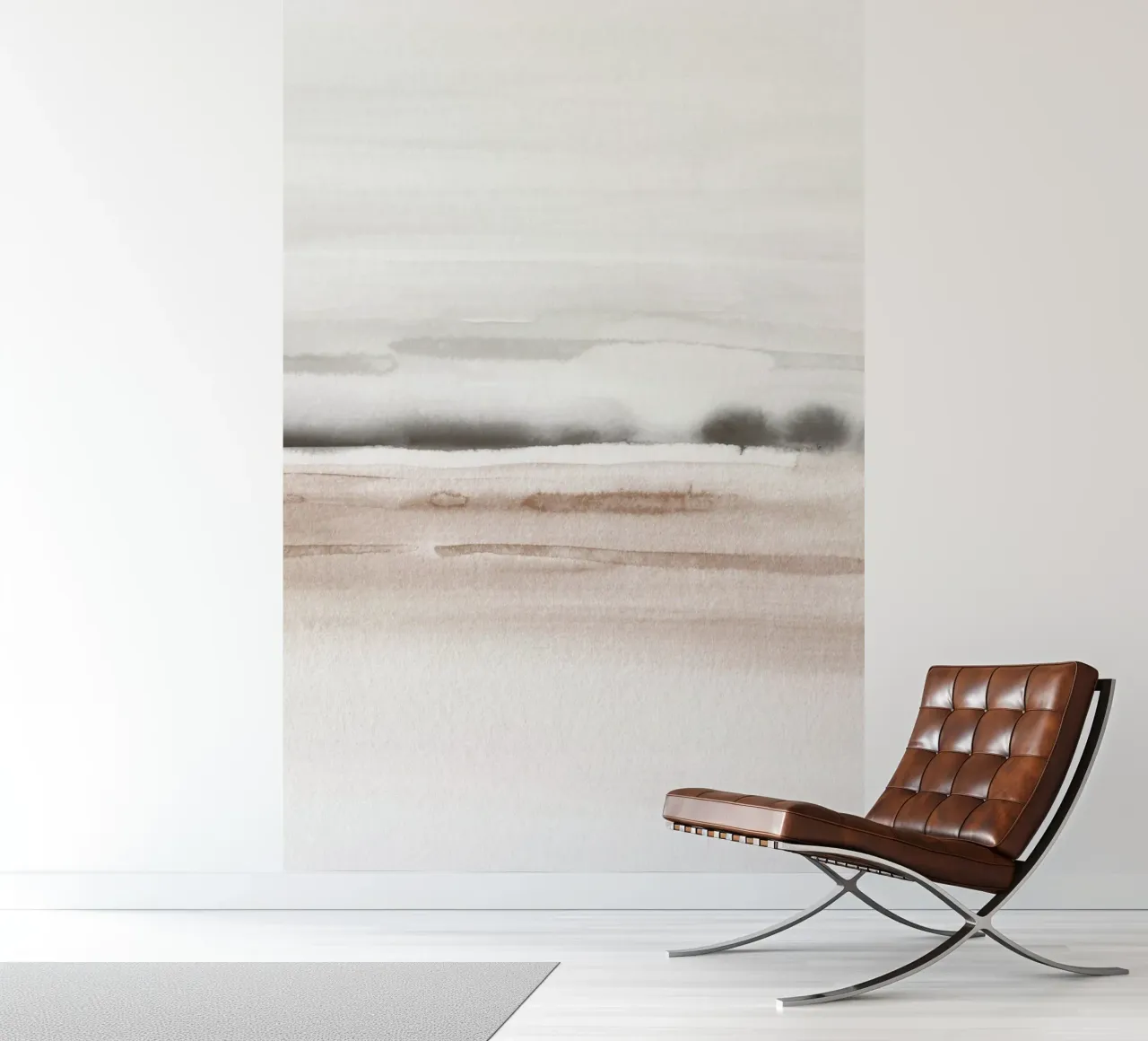 Brown and gray sea waves 2/2 photo wallpaper by NouveauPrints