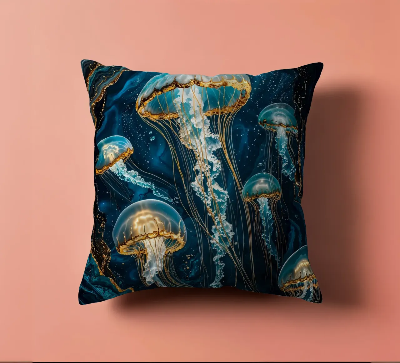 Dance of the Deep decorative cushion by Pixaverse