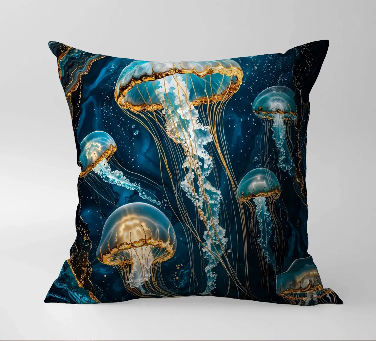 Dance of the Deep decorative cushion by Pixaverse