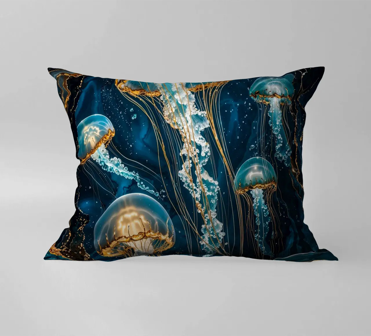 Dance of the Deep decorative cushion by Pixaverse