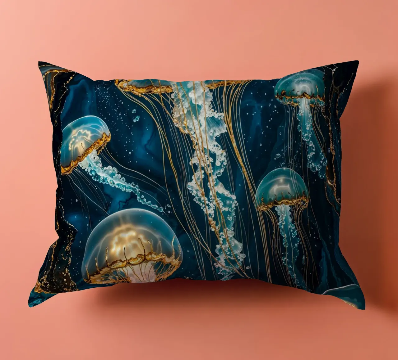 Dance of the Deep decorative cushion by Pixaverse