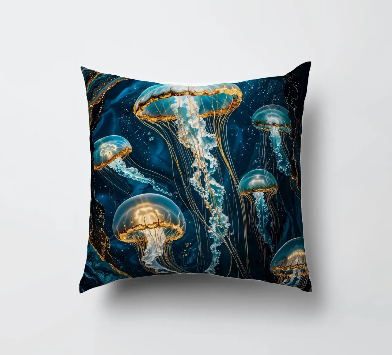 Dance of the Deep decorative cushion by Pixaverse