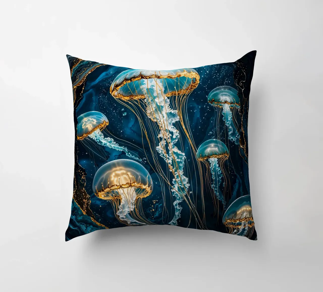 Dance of the Deep decorative cushion by Pixaverse