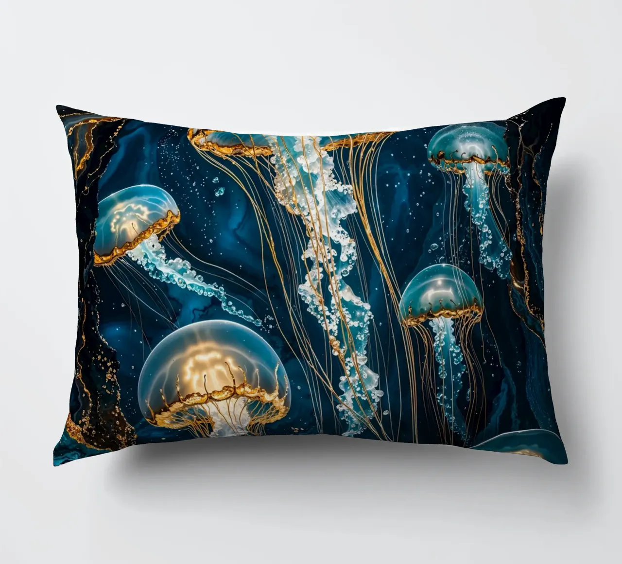 Dance of the Deep decorative cushion by Pixaverse