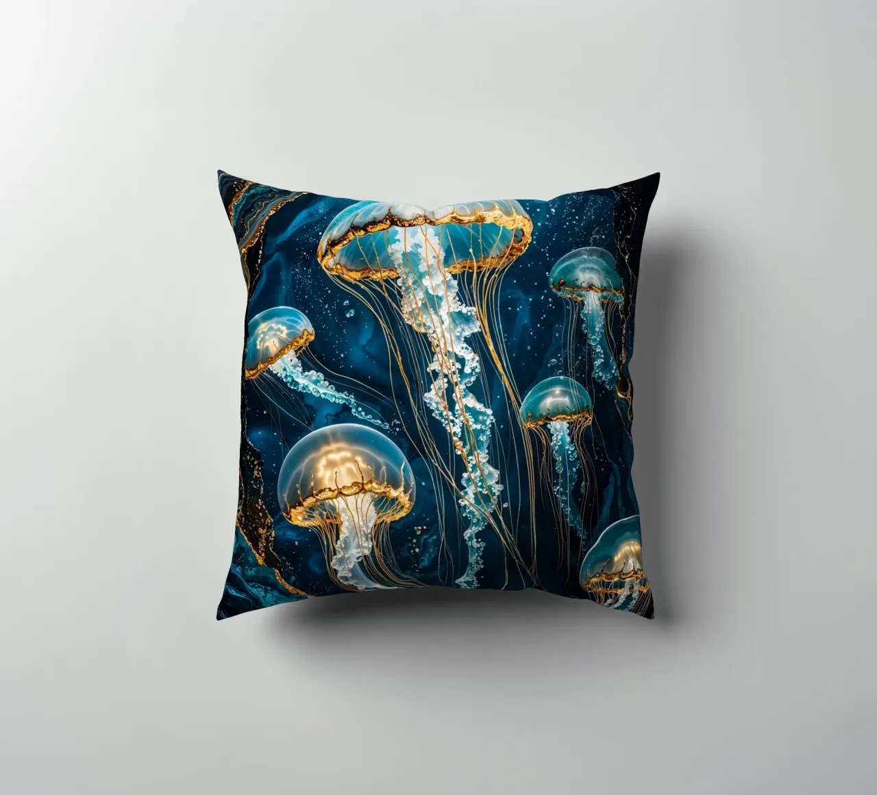Dance of the Deep decorative cushion by Pixaverse