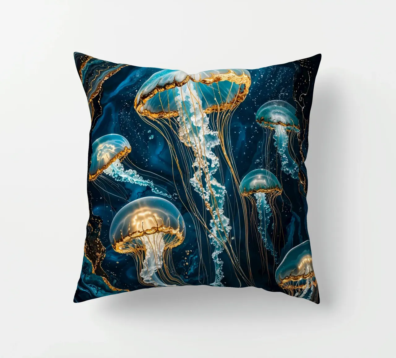 Dance of the Deep decorative cushion by Pixaverse