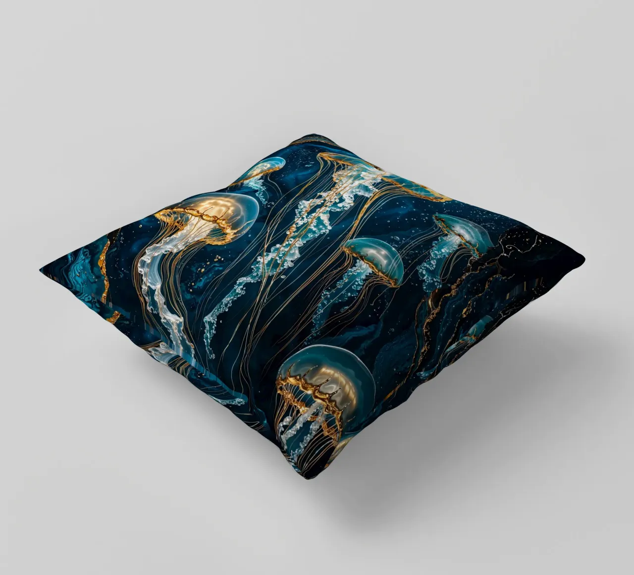 Dance of the Deep decorative cushion by Pixaverse