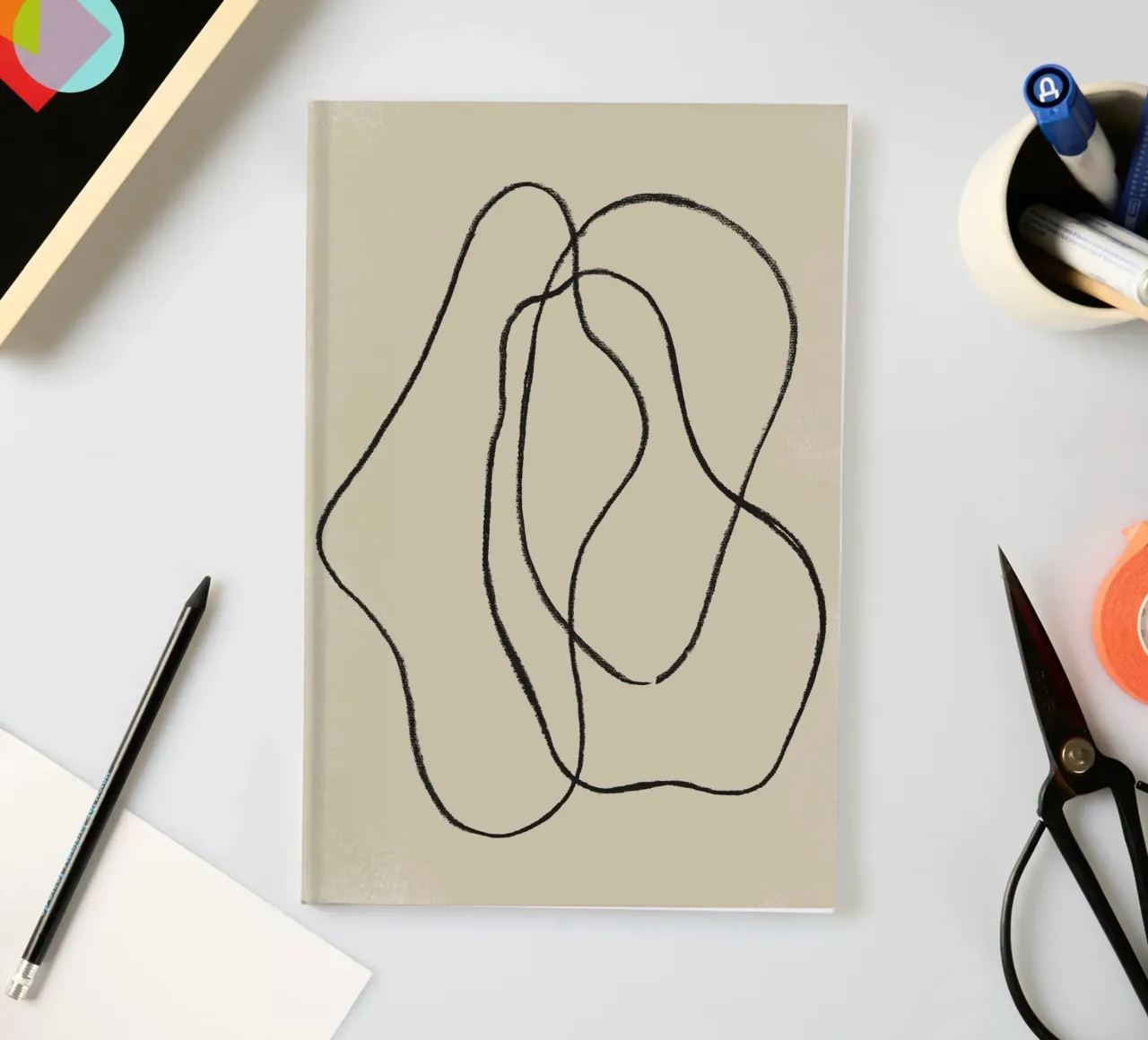 Pencil scribble 5 notebook by NouveauPrints