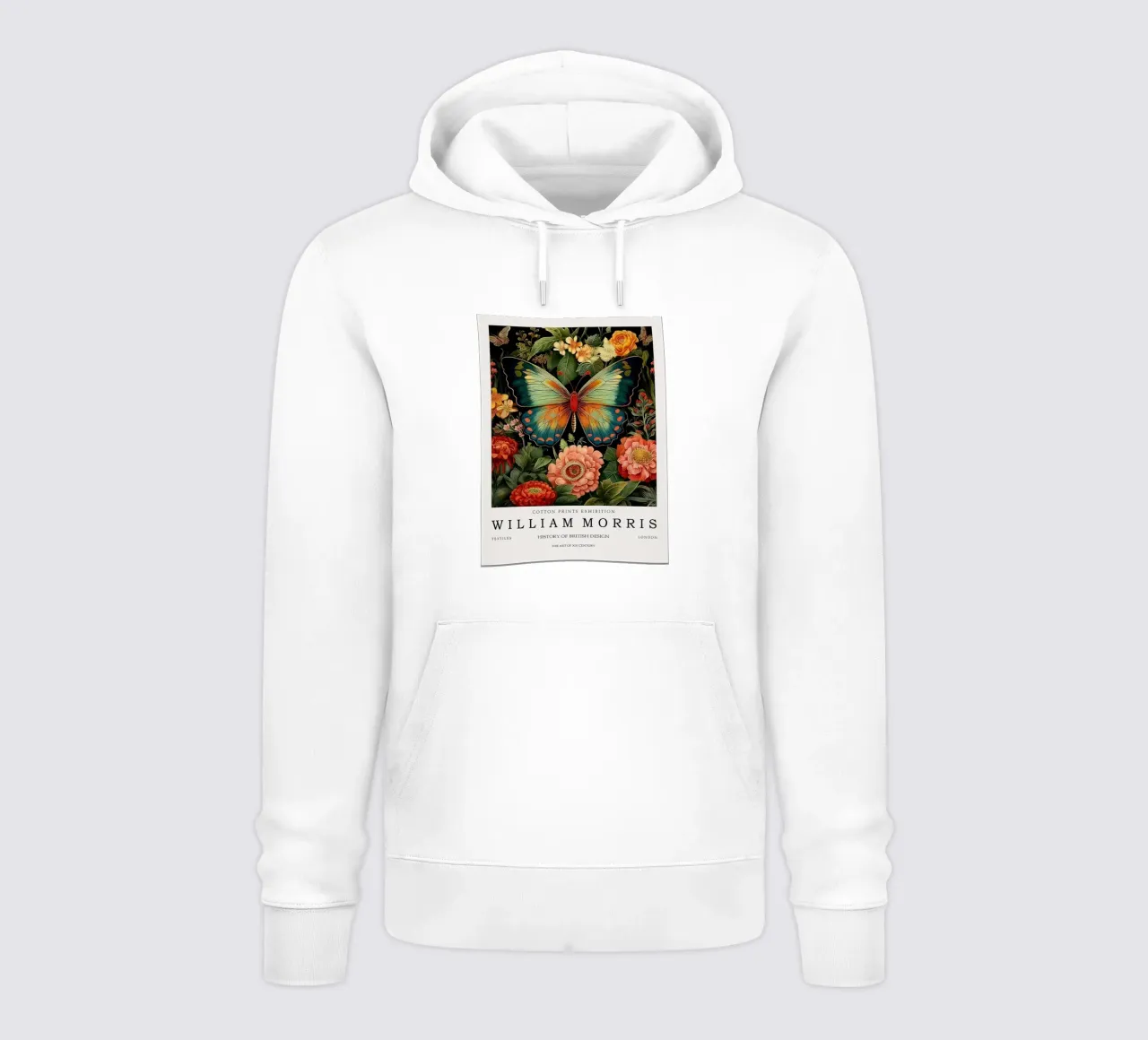 farfalla circondata da fiori felpa con cappuccio da Ropech Shop