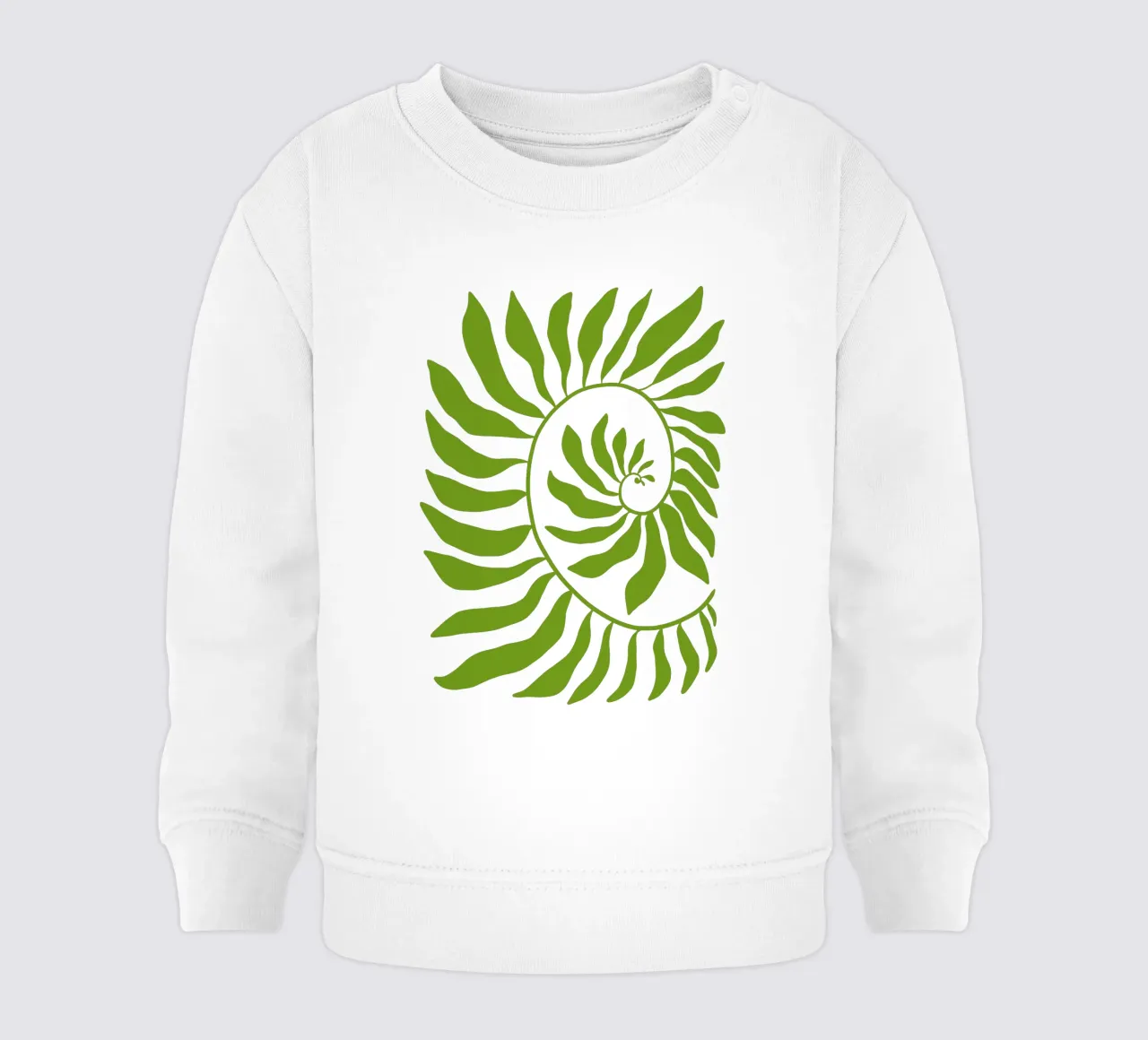 Fibonacci leaf Green felpa neonato da TijanaArtStudio88