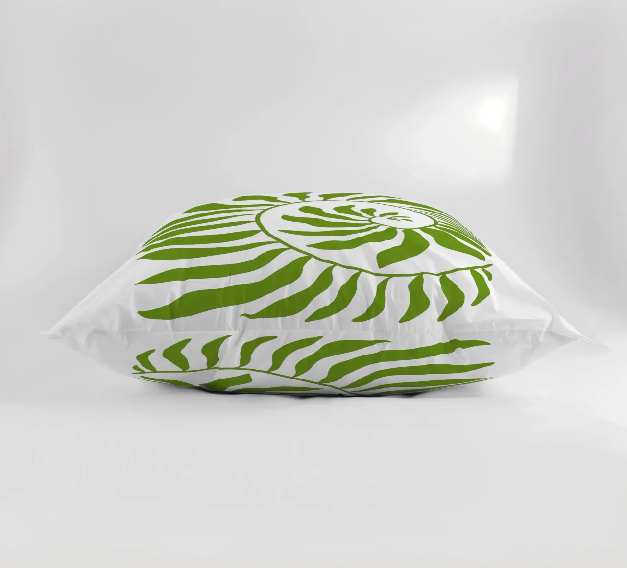 Fibonacci leaf Green cuscino da TijanaArtStudio88