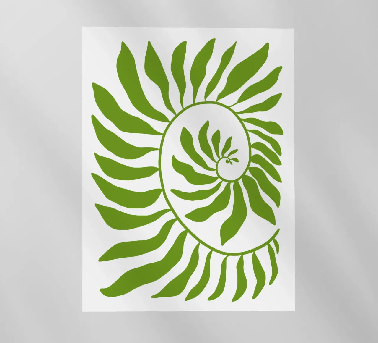 Fibonacci leaf Green pellicola backlit da TijanaArtStudio88