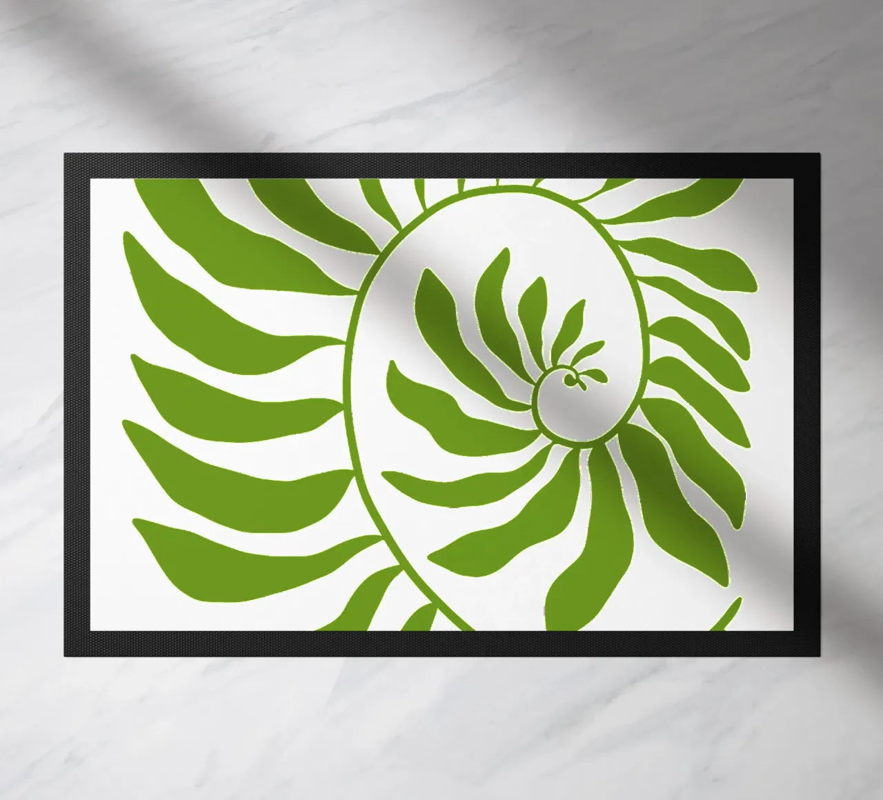 Fibonacci leaf Green zerbino da TijanaArtStudio88