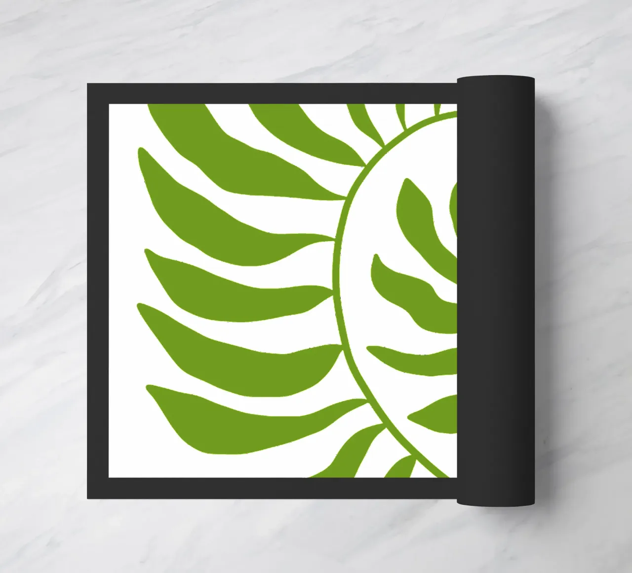 Fibonacci leaf Green zerbino da TijanaArtStudio88