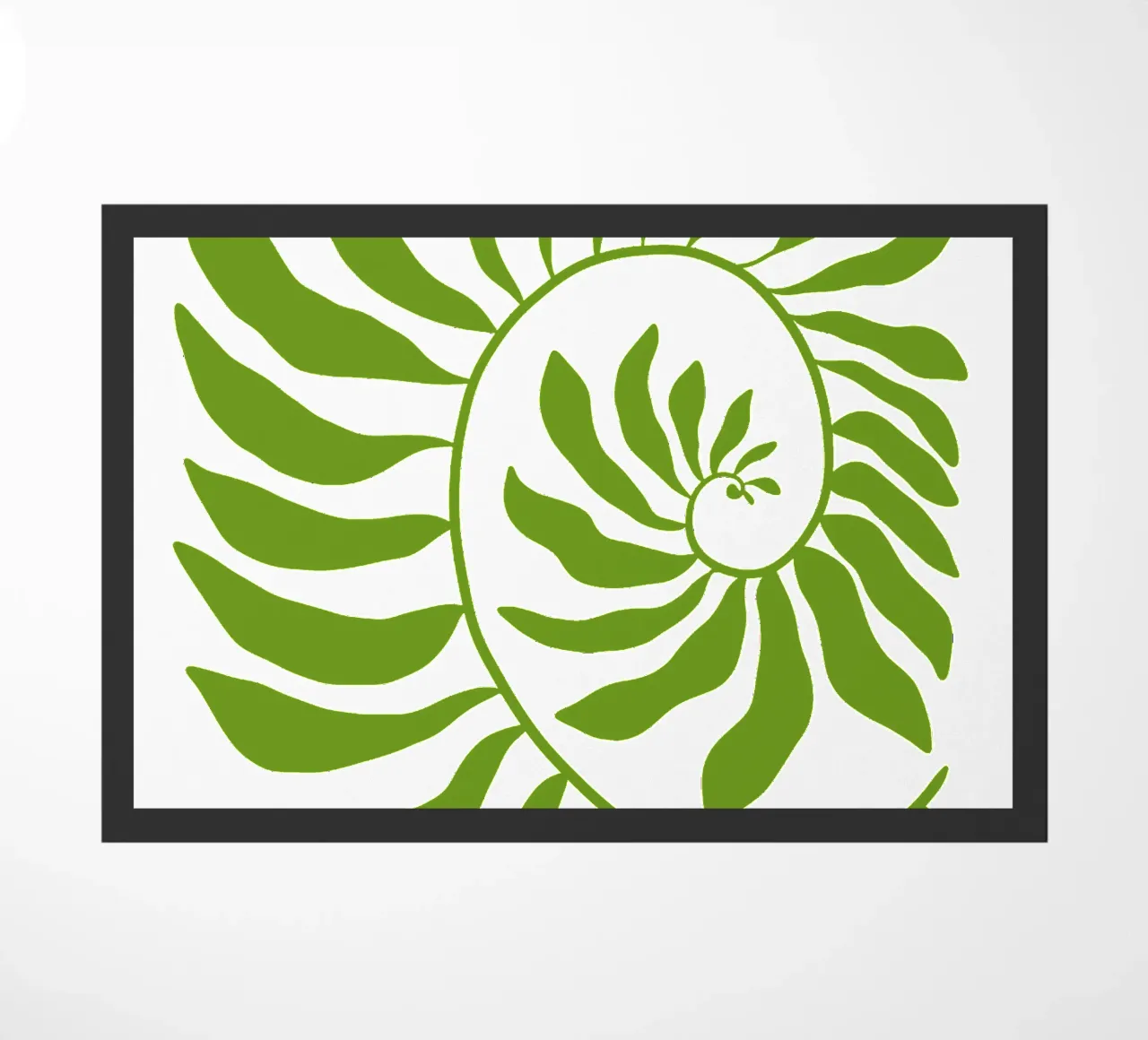 Fibonacci leaf Green zerbino da TijanaArtStudio88