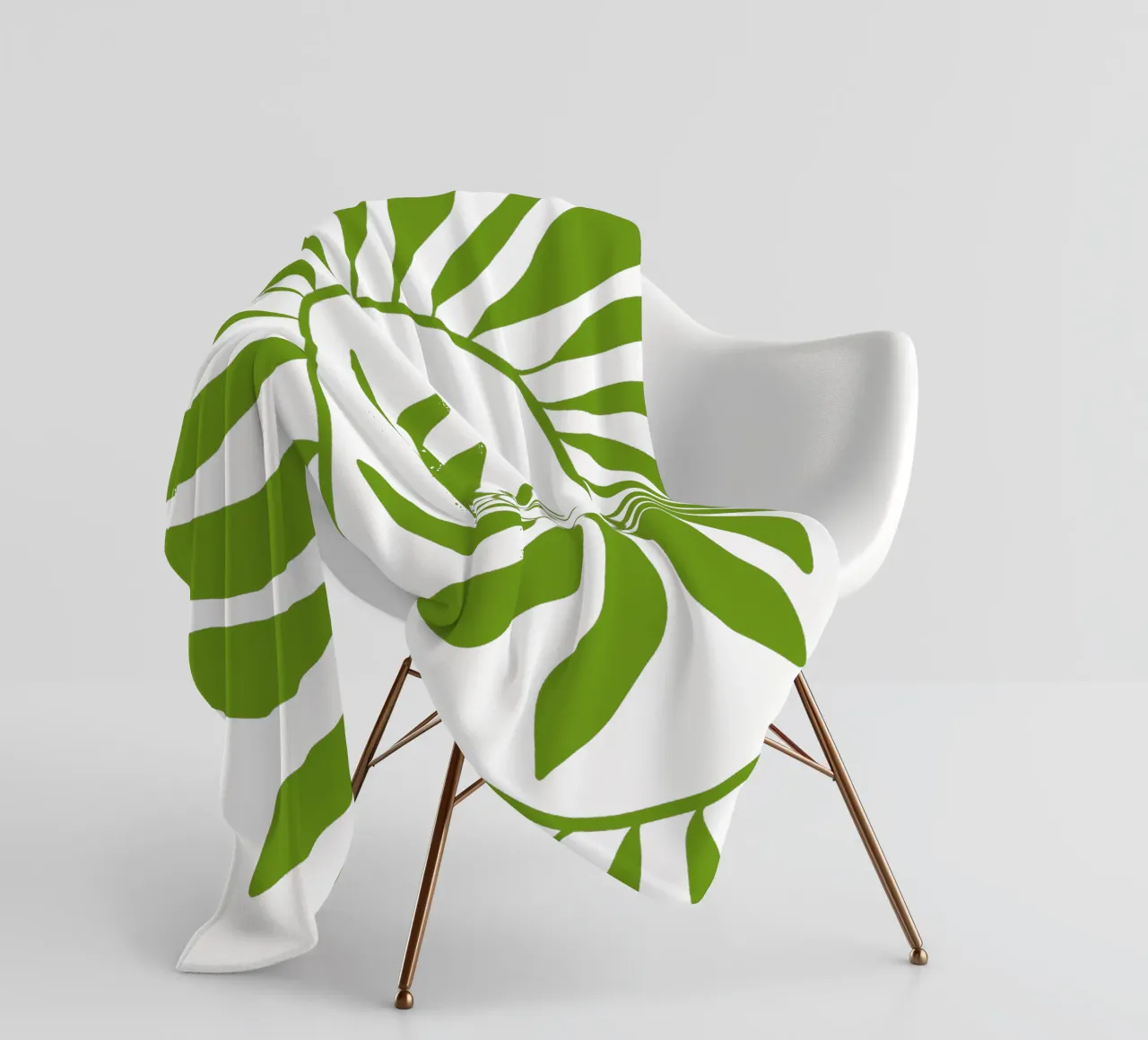 Fibonacci leaf Green coperta in pile da TijanaArtStudio88
