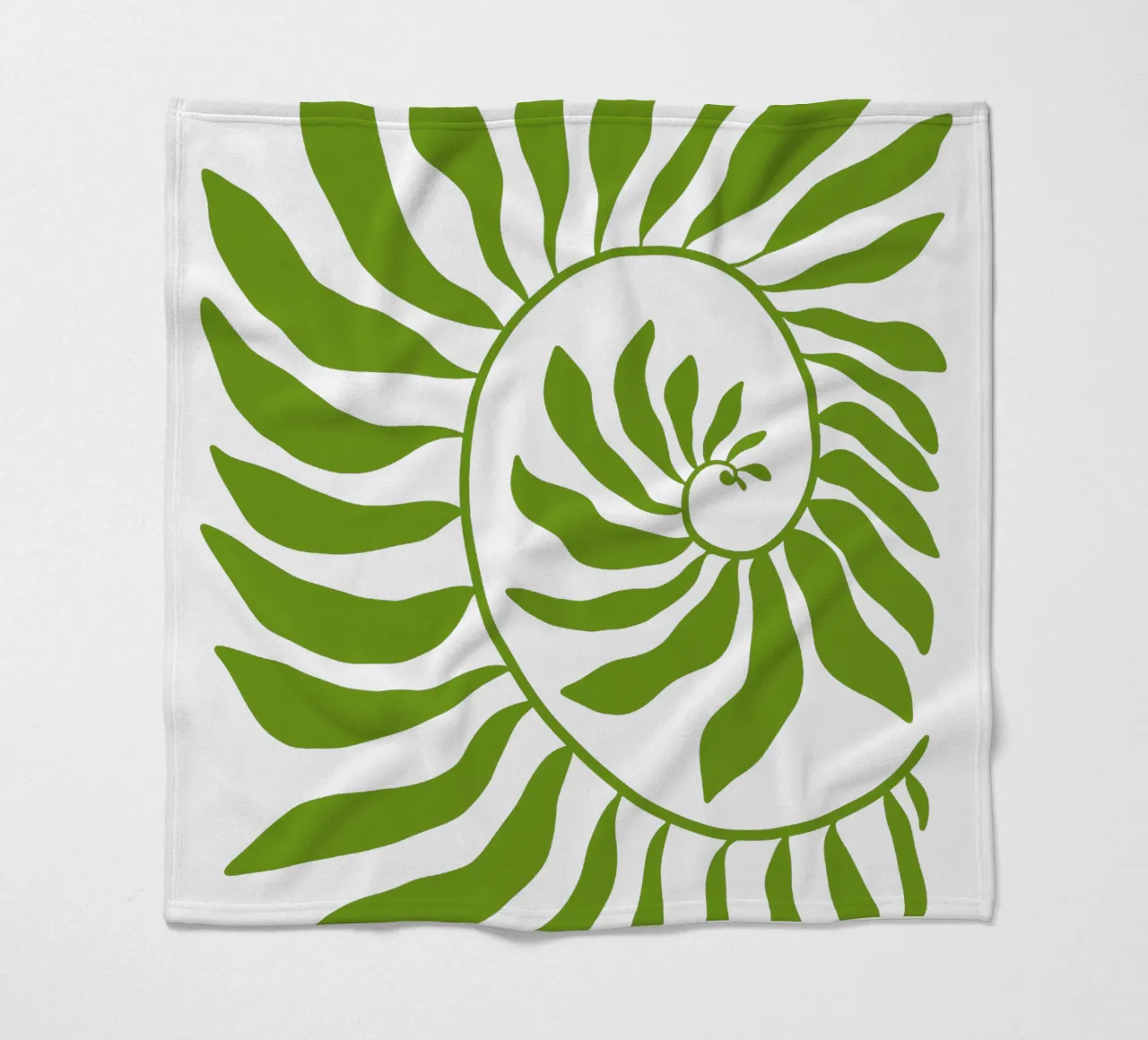 Fibonacci leaf Green coperta in pile da TijanaArtStudio88