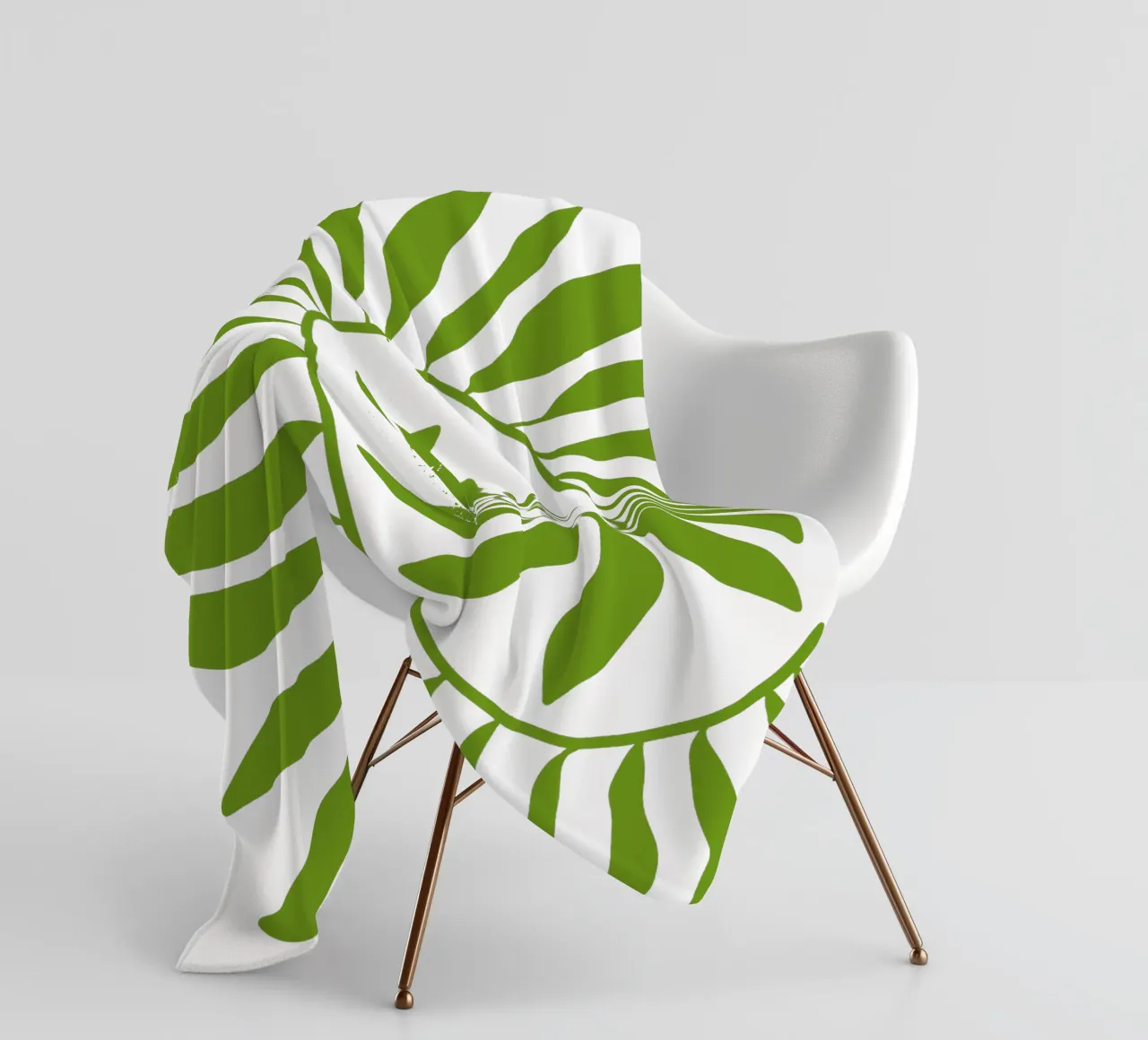 Fibonacci leaf Green coperta in pile da TijanaArtStudio88