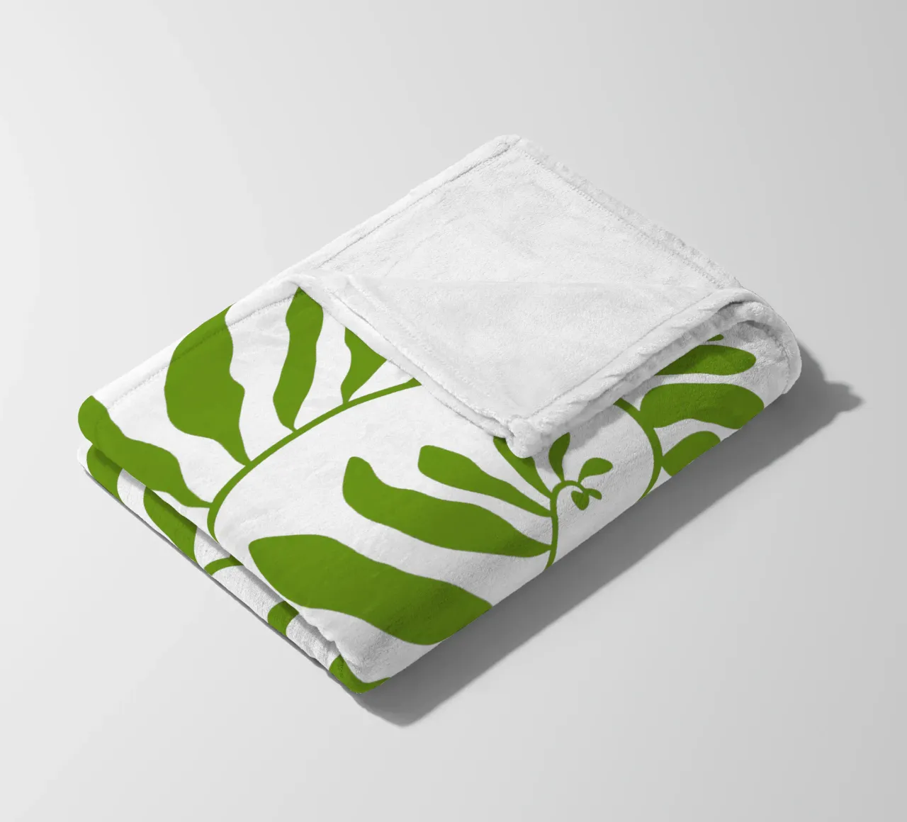 Fibonacci leaf Green coperta in pile da TijanaArtStudio88