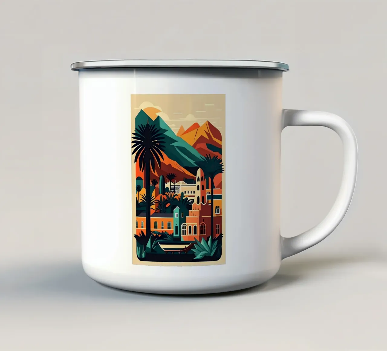 Città del Capo tazza in smalto da Verna