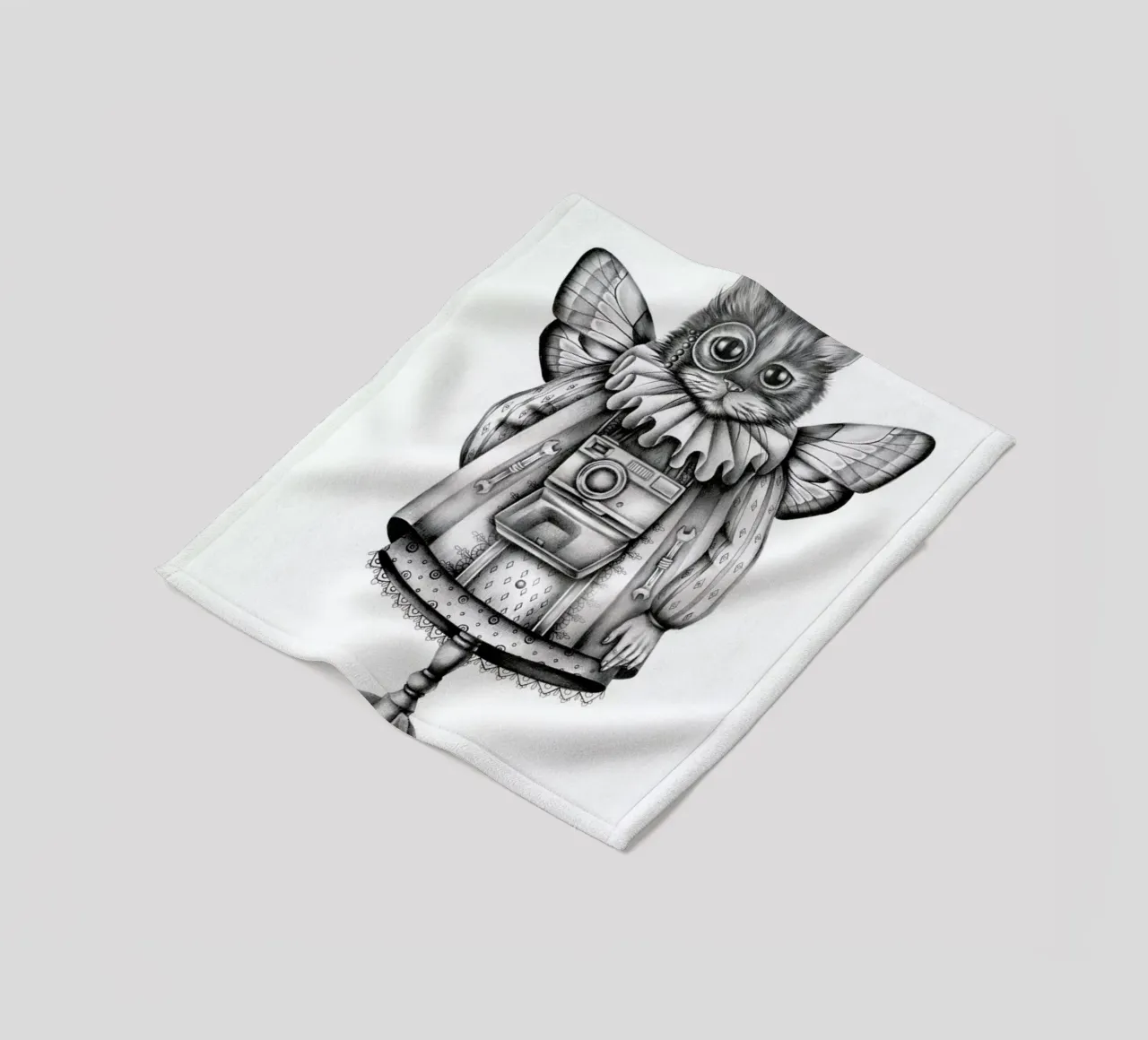 Cat Fleecedecke von Maria Vdovichenko