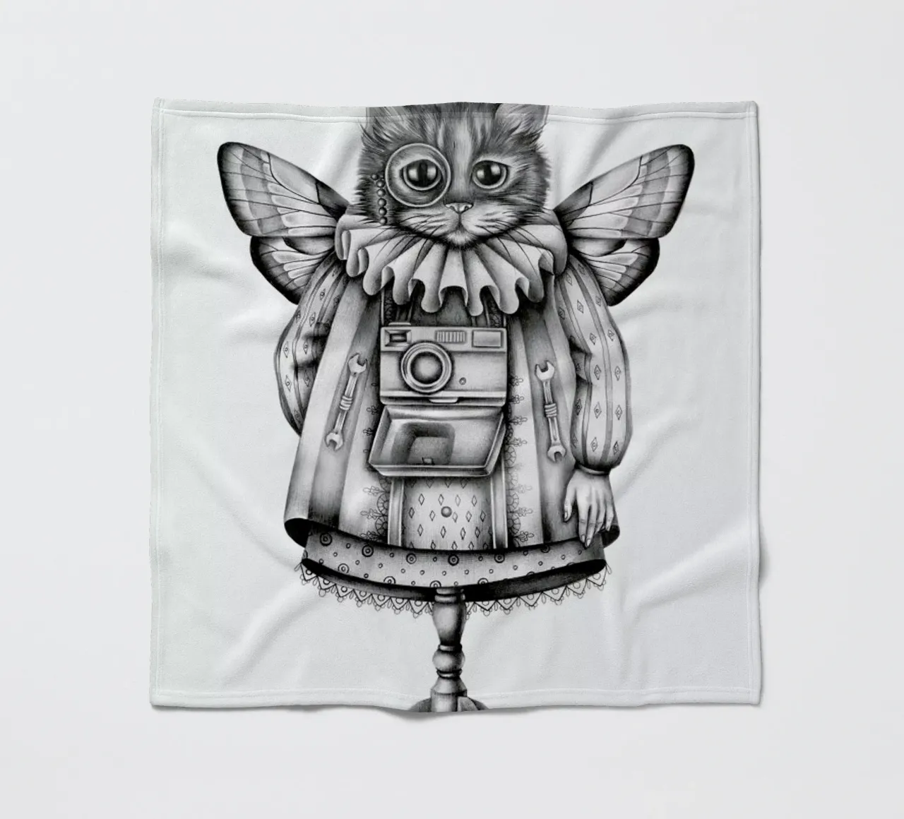 Cat Fleecedecke von Maria Vdovichenko