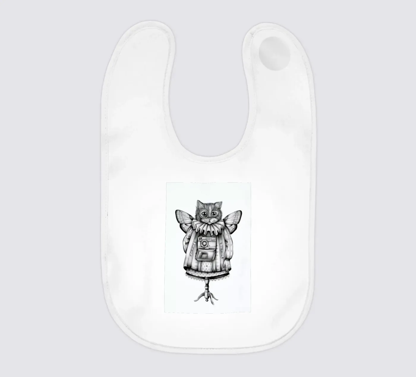 Cat baby bib by Maria Vdovichenko