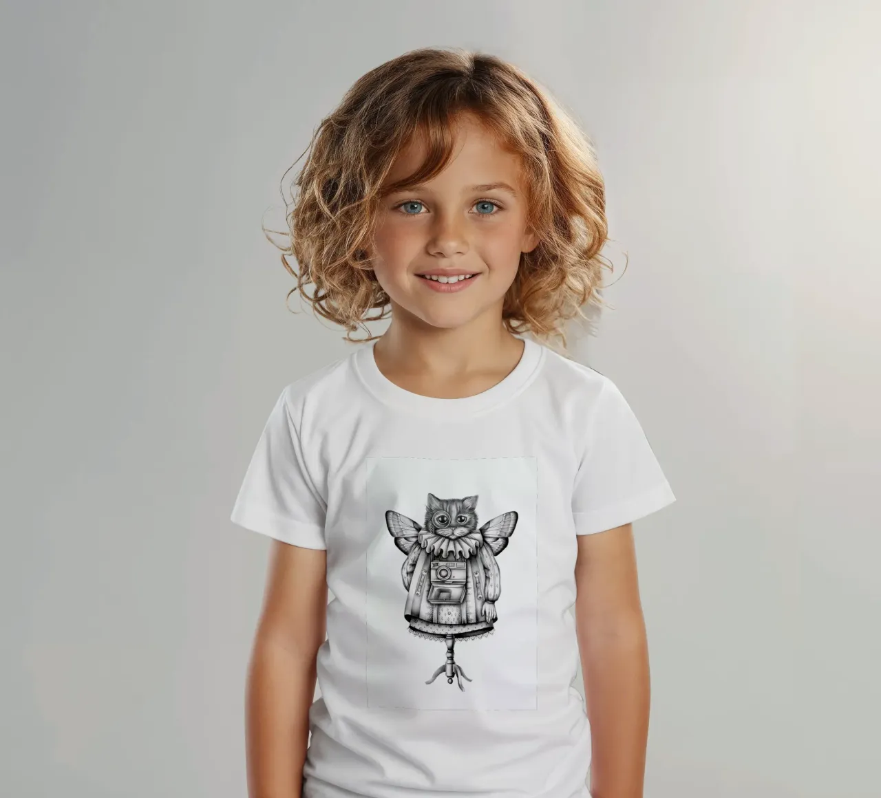 Cat t-shirt bambini da Maria Vdovichenko