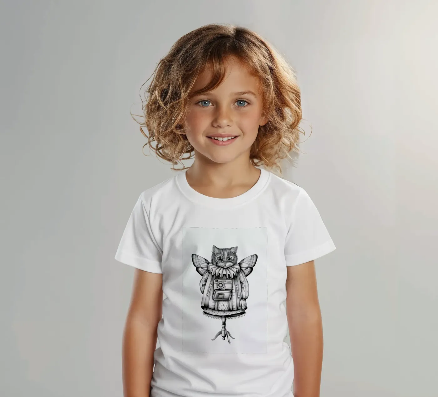 Cat t-shirt bambini da Maria Vdovichenko