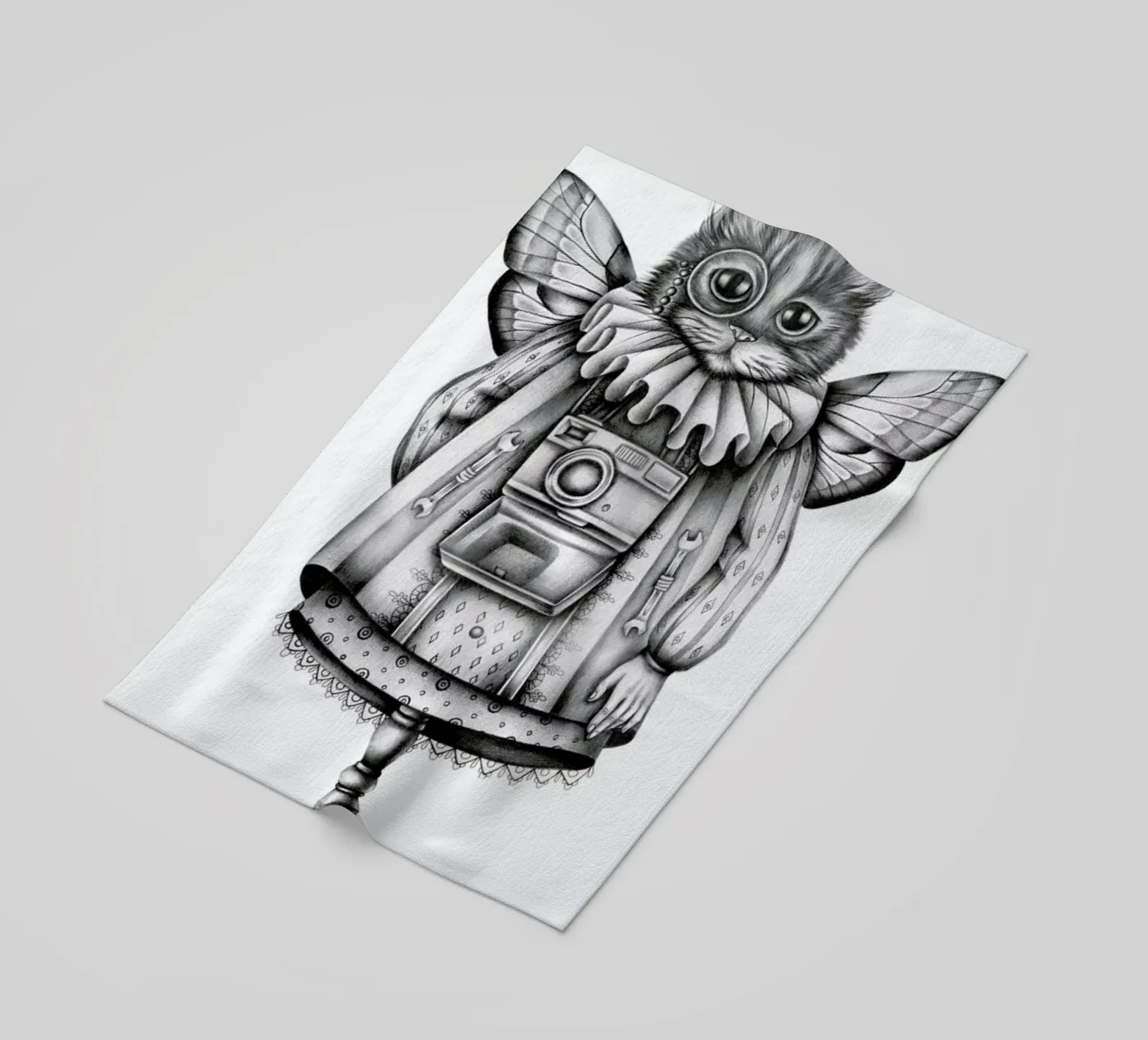 Cat strandhanddoek van Maria Vdovichenko