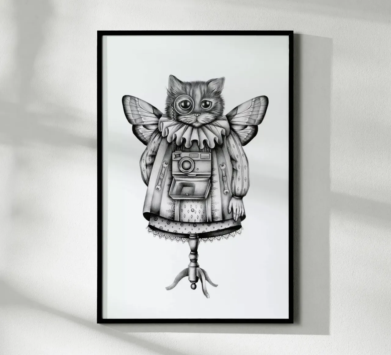 Cat poster con telaio in plastica da Maria Vdovichenko