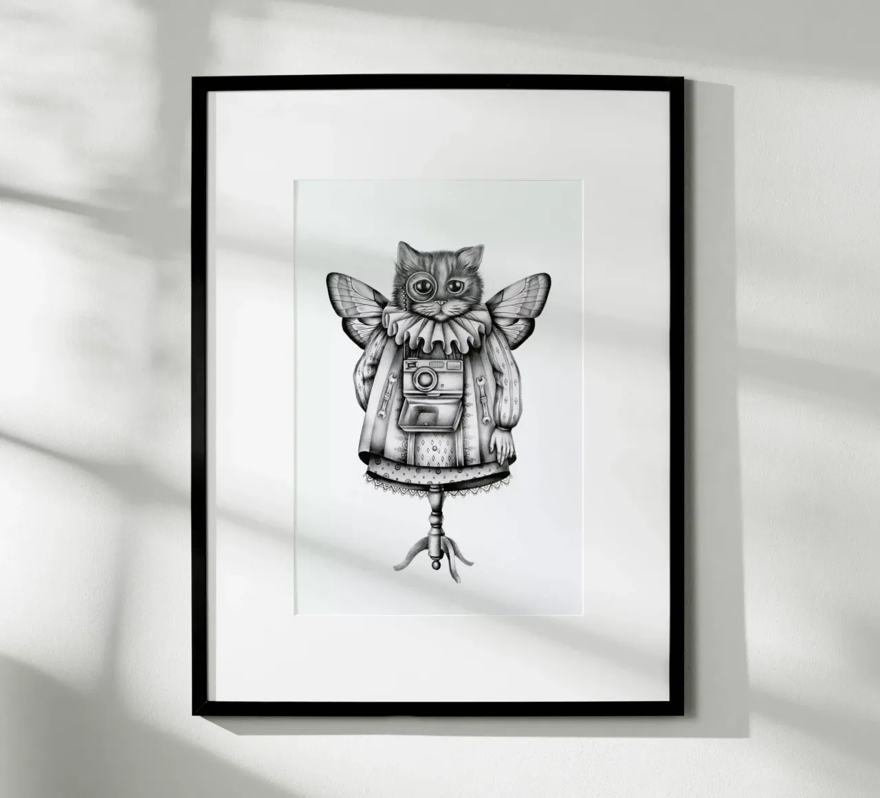 Cat poster con telaio in plastica da Maria Vdovichenko