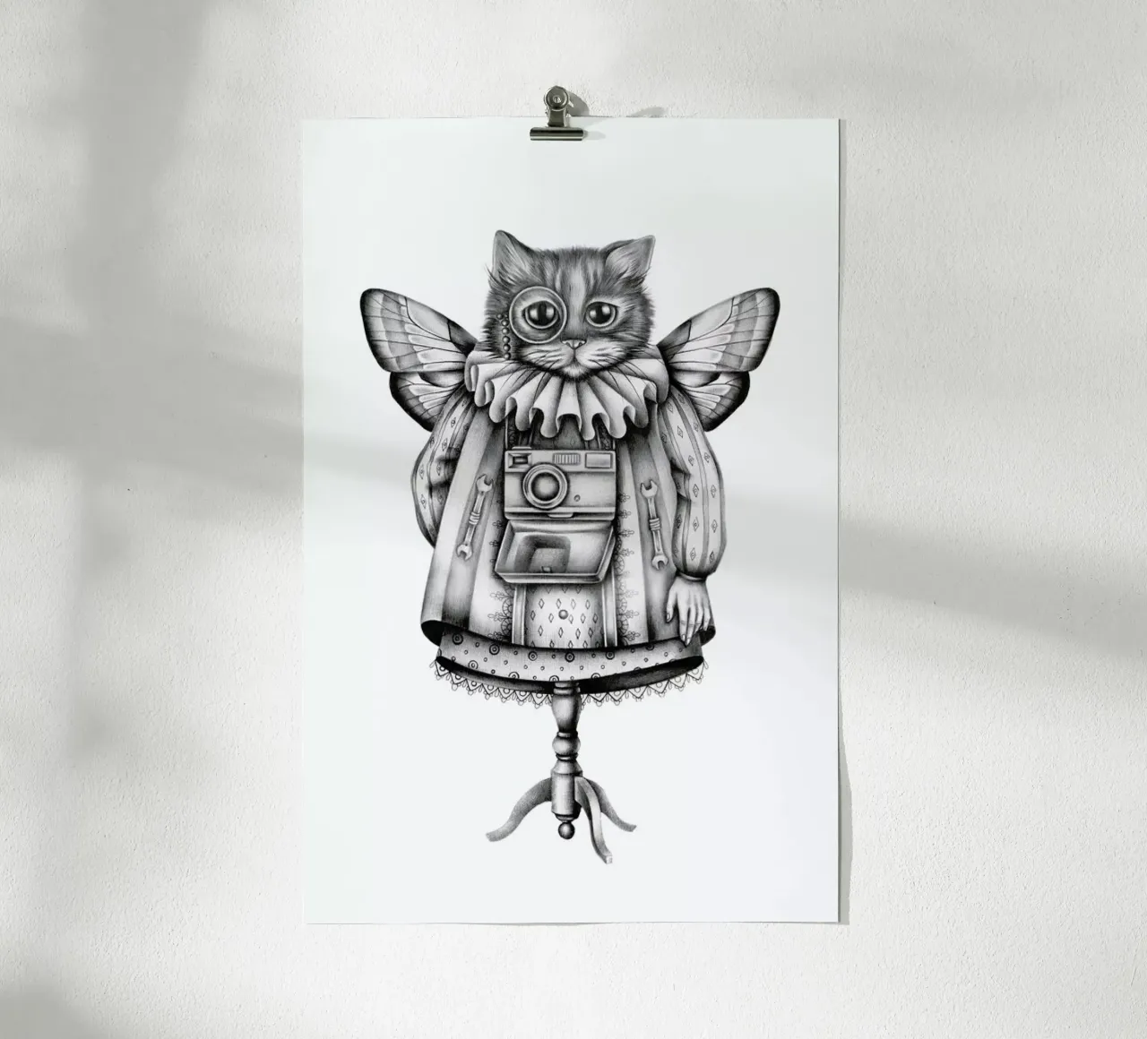 Cat poster con telaio in plastica da Maria Vdovichenko