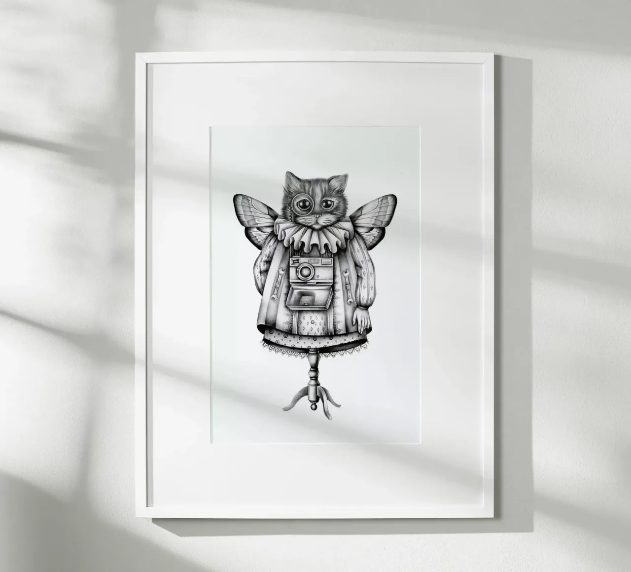 Cat poster con telaio in plastica da Maria Vdovichenko