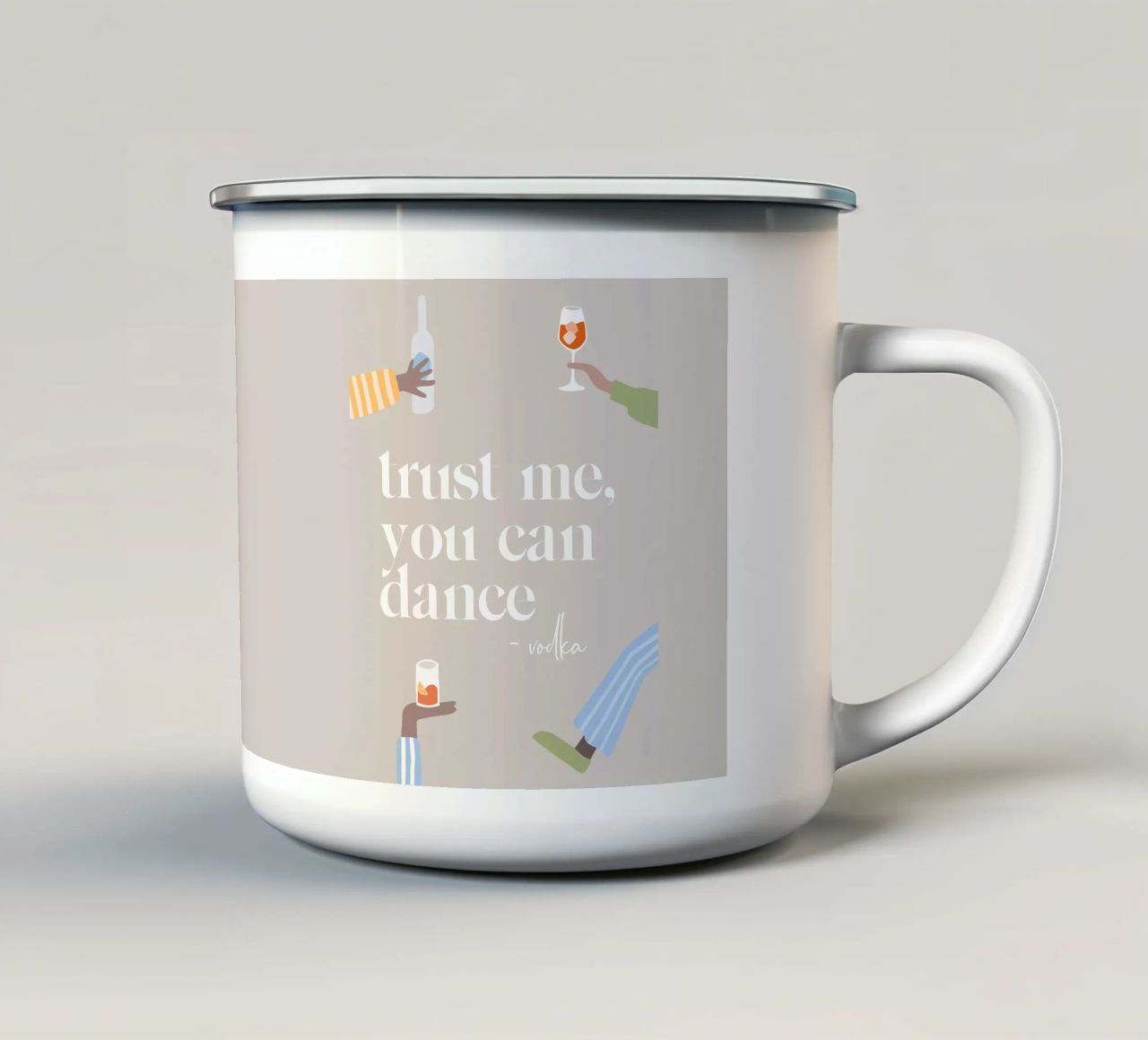 You can dance tazza in smalto da Kartenliebe